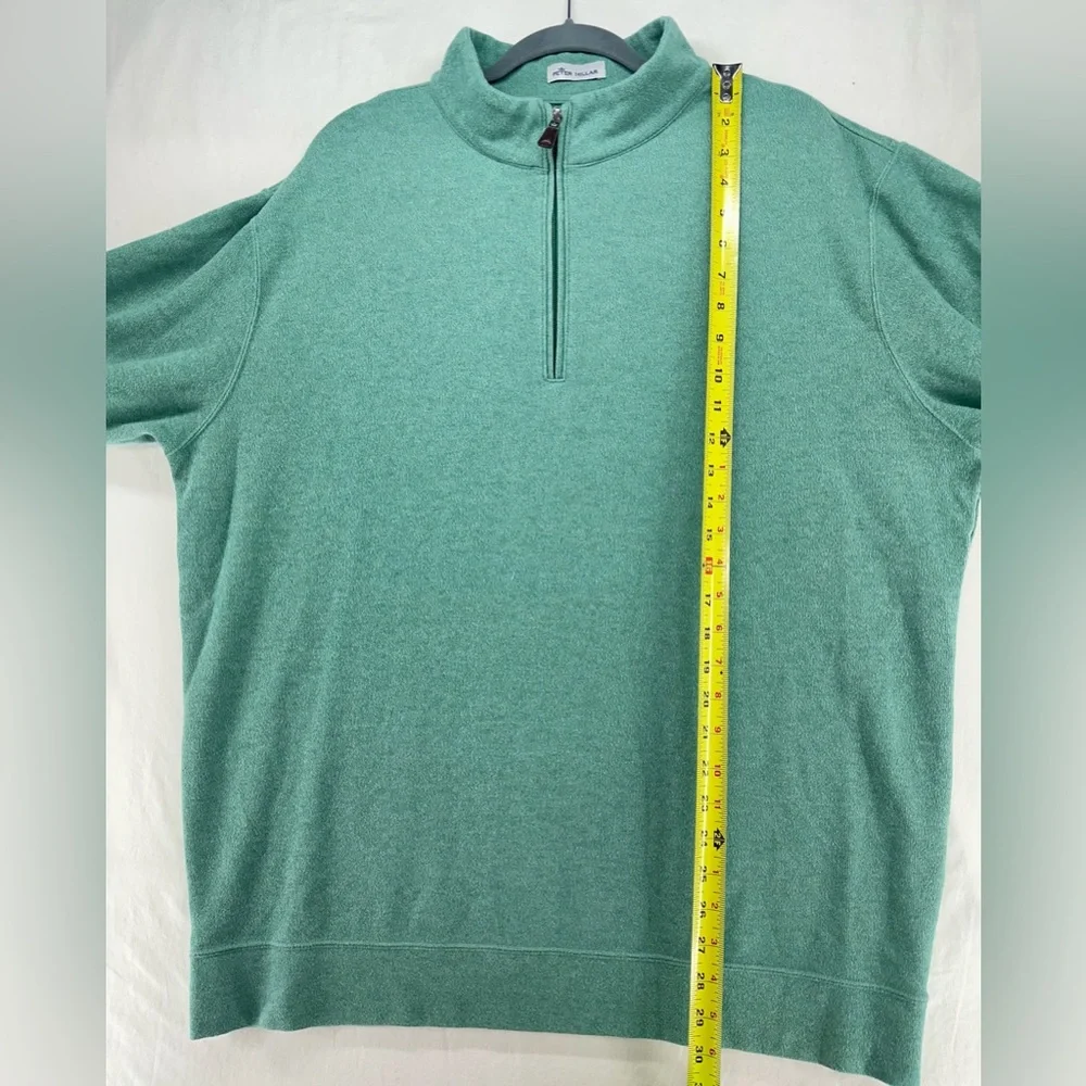 Peter Millar 1/4 Zip Cotton Blend Pullover Mint Green Men‎ Size XXL